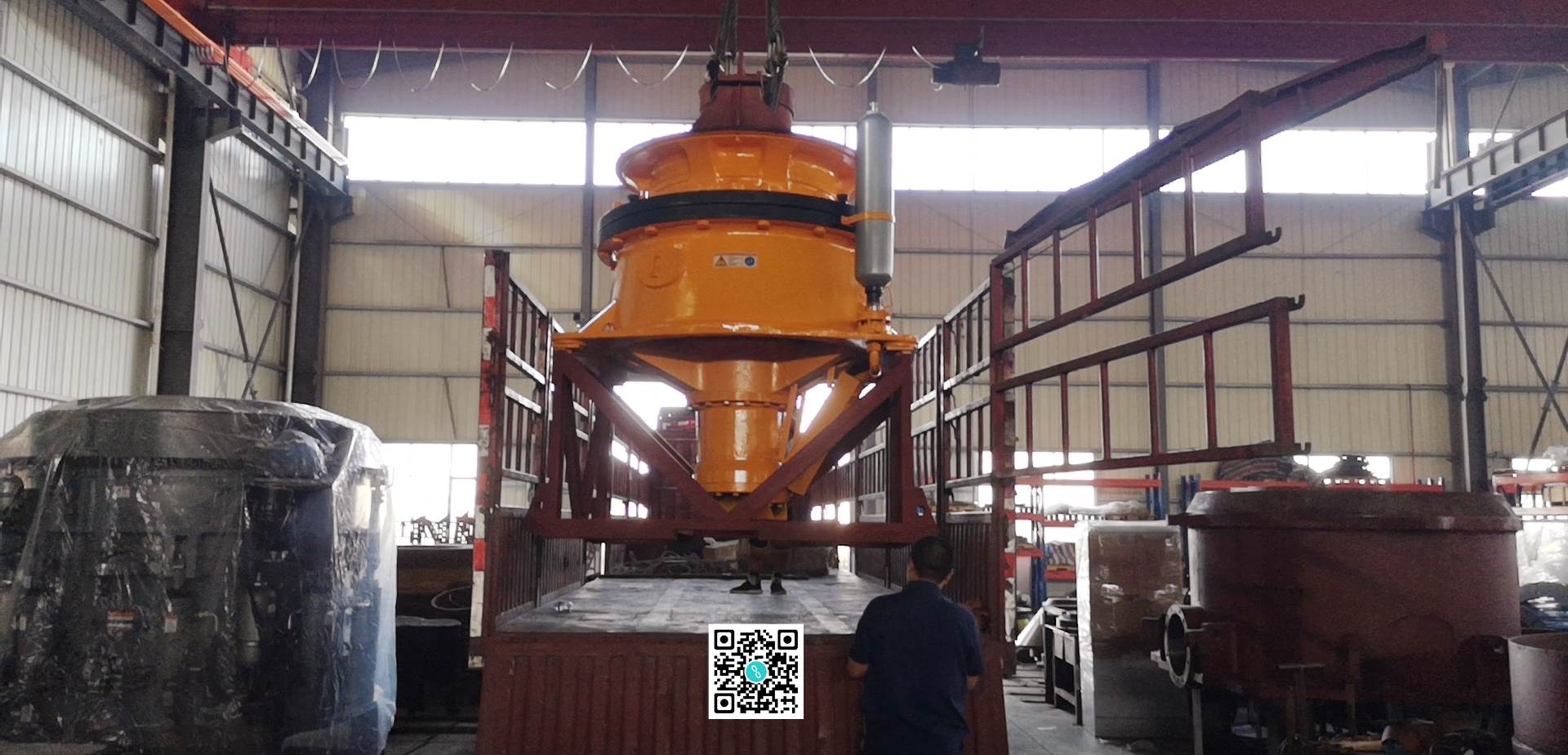Single cylinder cone crusher delivery photo and production line work video
